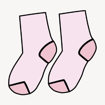Pink socks doodle, kids apparel | Free Photo - rawpixel