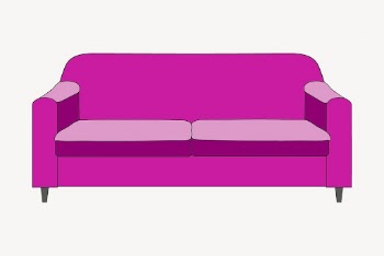 Pink sofa clipart, furniture illustration | Free PSD - rawpixel