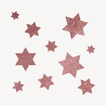 Pink sparkly stars clipart, aesthetic | Free Vector - rawpixel