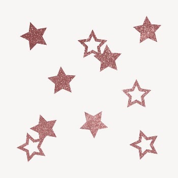 Pink sparkly stars clipart, aesthetic | Free Vector - rawpixel