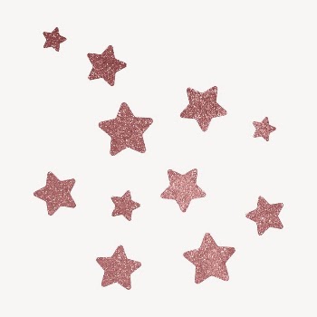 Pink sparkly stars clipart, aesthetic | Free Vector - rawpixel