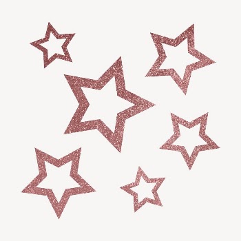 Pink sparkly stars clipart, aesthetic | Free Vector - rawpixel