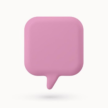 Pink speech bubble badge, 3D | Free Photo - rawpixel