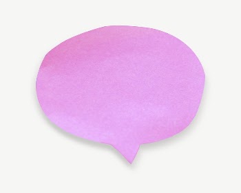 Pink speech bubble collage element | Free PSD - rawpixel