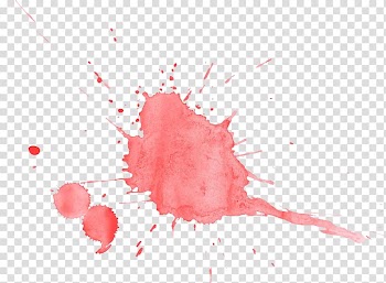 Pink splash artwork, Watercolor painting Red Blood, watercolor splash transparent background PNG clipart