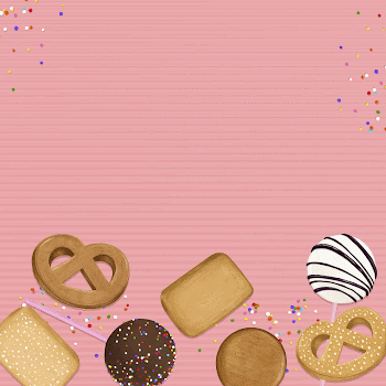 Pink sprinkles background, biscuits border | Free Photo Illustration - rawpixel
