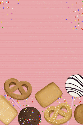 Pink sprinkles background, biscuits border | Free Photo Illustration - rawpixel