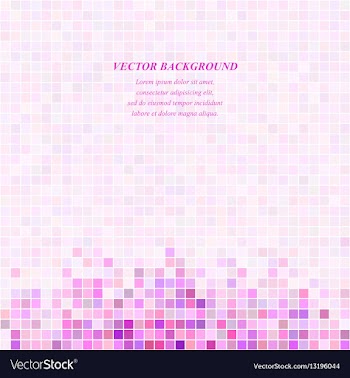 Pink square mosaic background design template vector image