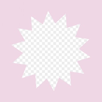 Pink starburst png frame, transparent | Free PNG - rawpixel