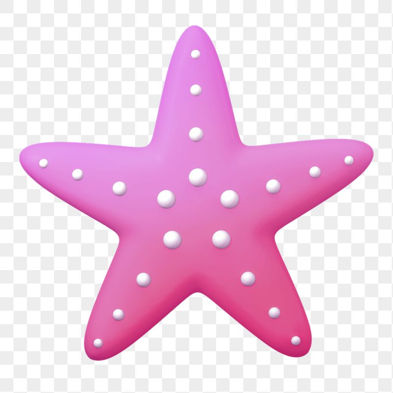 Pink starfish png sticker, 3D | Free PNG - rawpixel