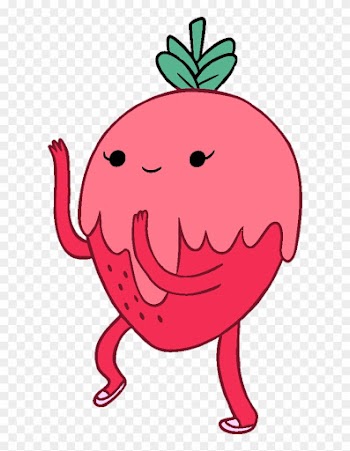 Pink Strawberry Mascot - Adventure Time Candy People