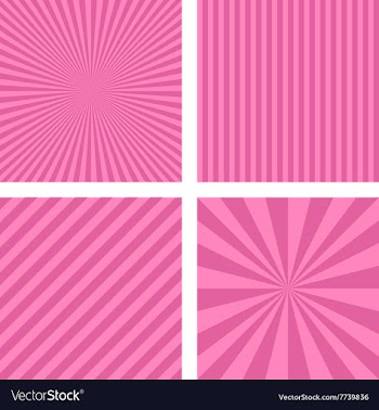 Pink striped pattern background set vector image