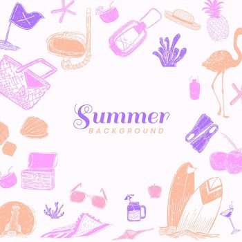 Pink summer background | Free stock vector - 580305