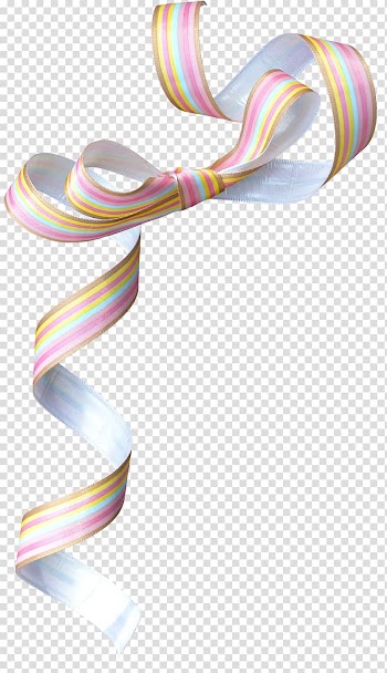 Pink, teal, and yellow ribbon, Ribbon Gift , Elegant Ribbon Bowknot transparent background PNG clipart