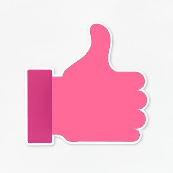 Pink thumbs up like icon | Free stock psd mockup - 514566