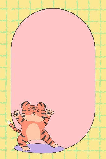 Pink tiger frame background, animal | Free Photo - rawpixel