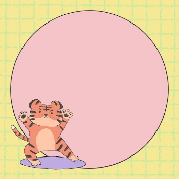 Pink tiger frame background, animal | Free PSD - rawpixel