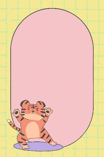 Pink tiger frame background, animal | Free Vector - rawpixel