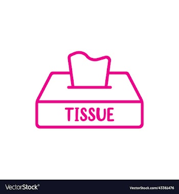 pink tissue line icon