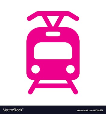 pink tram icon