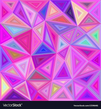 Pink triangle mosaic background design vector image
