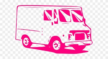Pink Truck Clip Art - Food Truck Clip Art