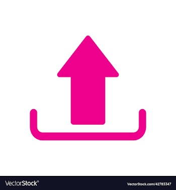 pink upload icon