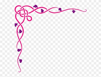 Pink Vine Flowers - Design For Border Line