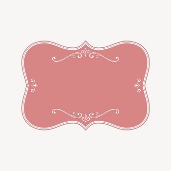 Pink vintage badge clipart, feminine | Free Photo - rawpixel