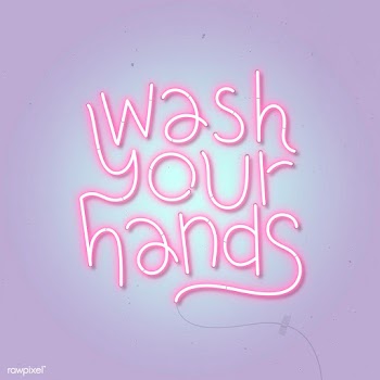 Pink wash your hands neon sign vector | Free  vector - 2302311