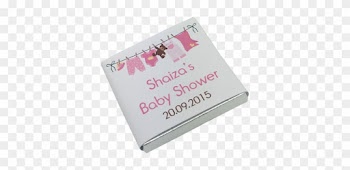 Pink Washing Line Personalised Chocolate Baby Shower - Baby Clothes Clip Art