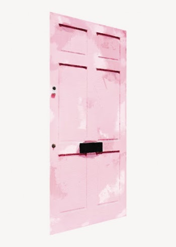 Pink watercolor door, interior remix | Free Photo - rawpixel