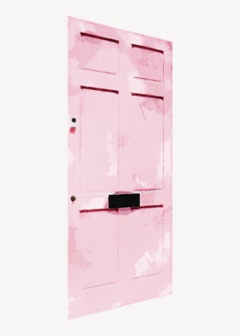 Pink watercolor door, interior remix | Free PSD - rawpixel