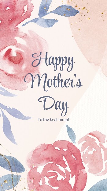 Pink watercolor template, Mother's Day | Free PSD Template - rawpixel
