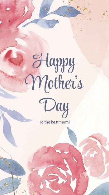 Pink watercolor template, Mother's Day | Free Vector Template - rawpixel