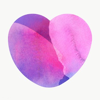 Pink watercolor textured heart shape sticker overlay | Free  transparent png - 2340396