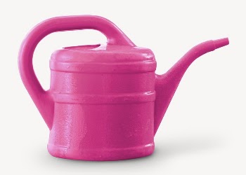 Pink watering can collage element | Free PSD - rawpixel