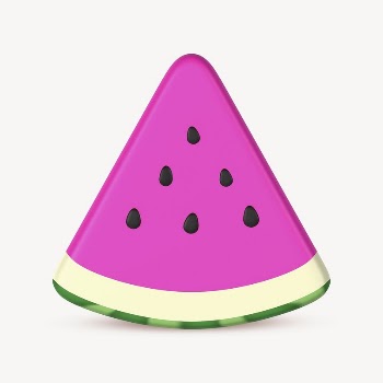 Pink watermelon collage element, 3D | Free PSD - rawpixel