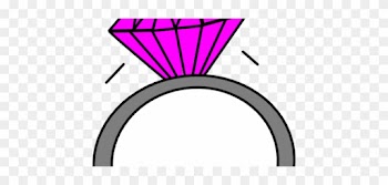 Pink Wedding Clip Art Transparent Background - Easy Drawings Of A Ring