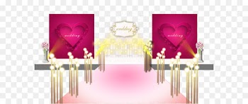Pink wedding designs on the main stage renderings 
