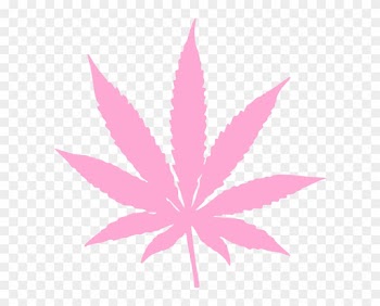 Pink Weed Leaf Clip Art - Marijuana Black And White