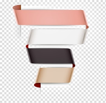 Pink, white, gray, and beige ribbon illustration, Euclidean , Creative irregular ribbon graphics transparent background PNG clipart