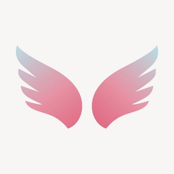 Pink wings icon, aesthetic gradient | Free Icons - rawpixel