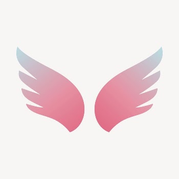 Pink wings icon, aesthetic gradient | Free Icons - rawpixel