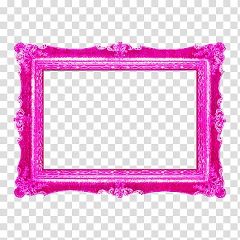 Pink wooden ornate frame illustration transparent background PNG clipart