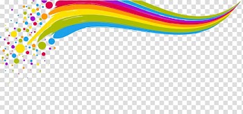 Pink, yellow, and blue illustration, Rainbow Computer file, rainbow lines transparent background PNG clipart