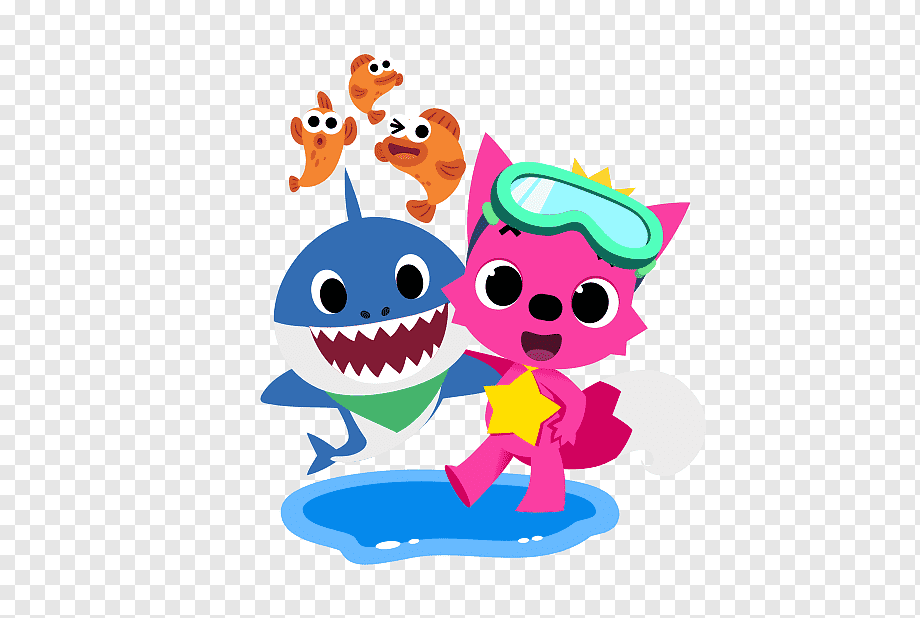 Pinkfong Baby Shark Song, little baby, shark and cat animated character illustration, child, english, fictional Character png