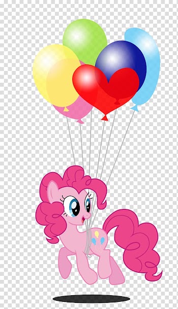 Pinkie Pie Balloon Pony Rainbow Dash Rarity, pink balloons transparent background PNG clipart
