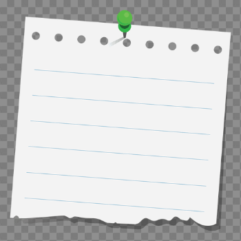 Pinned lined sticky note - Transparent PNG & SVG vector