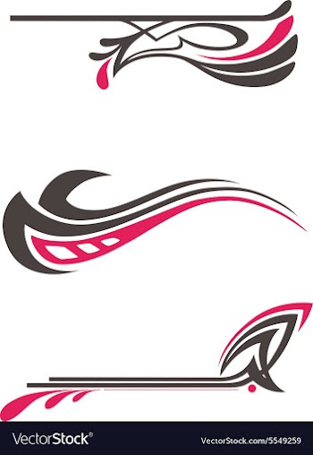Pinstripe set vector image
